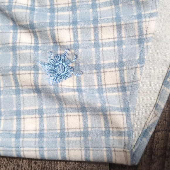 Salewa Polarlite Fleece Flannel 5 Size XXL In Baby Blue Plaid - Picture 4 of 11